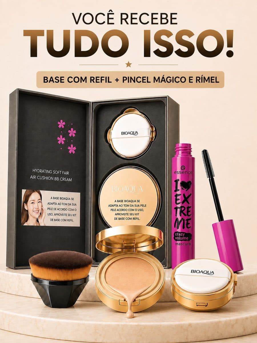 Kit completo A Base Delas sobre pedestal